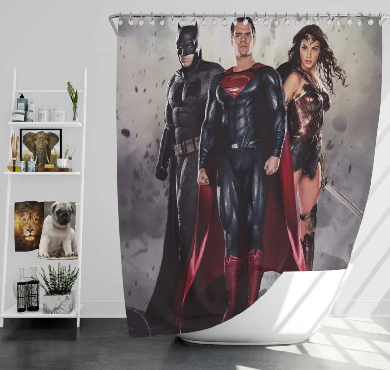 Batman v Superman: Dawn of Justice - DC Heroes Unite Shower Curtain