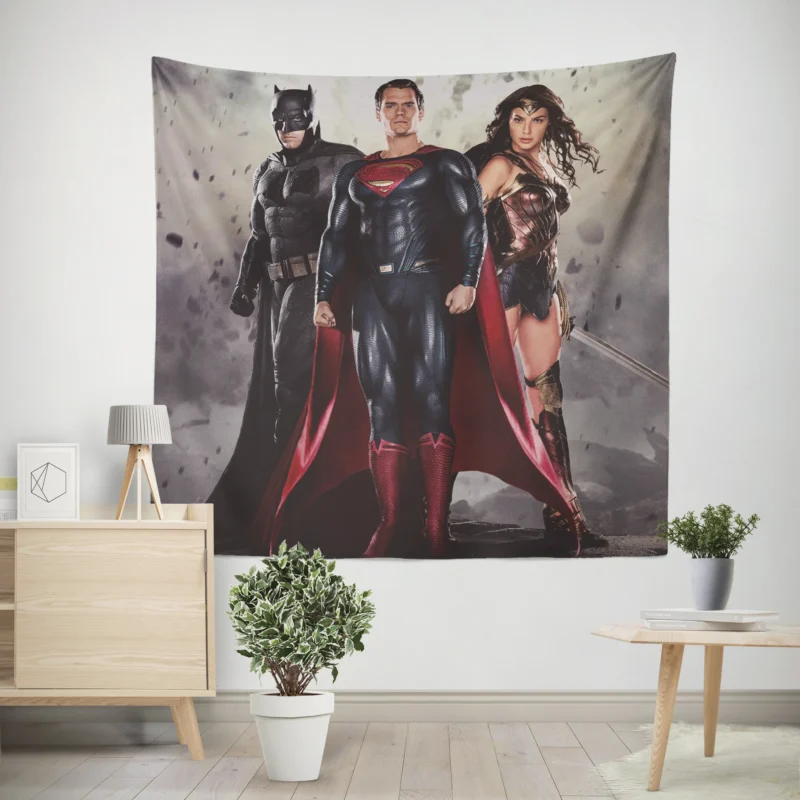 Batman v Superman: Dawn of Justice - DC Heroes Unite  Wall Tapestry