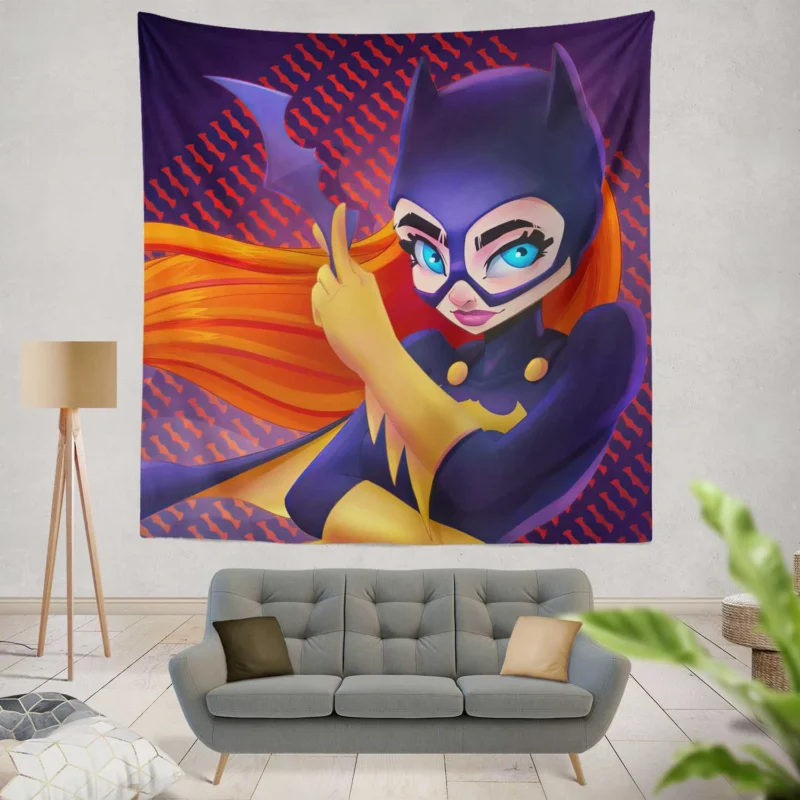 Batwoman: A DC Comics Heroine with Orange Hair and Blue Eyes  Wall Tapestry