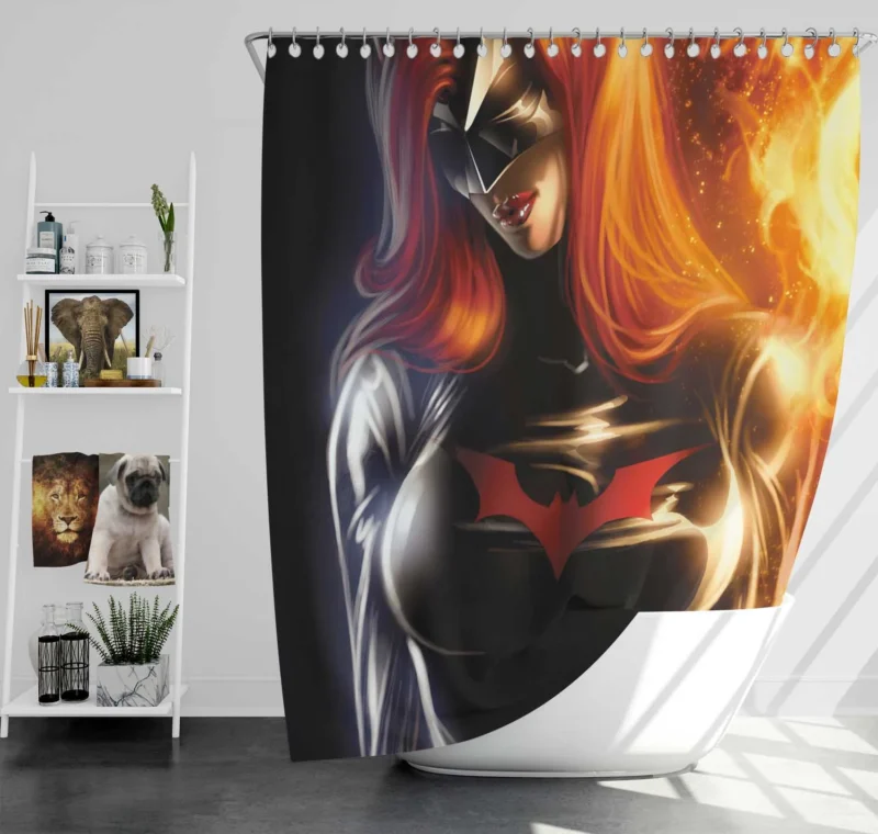 Batwoman Adventures in Comics Shower Curtain