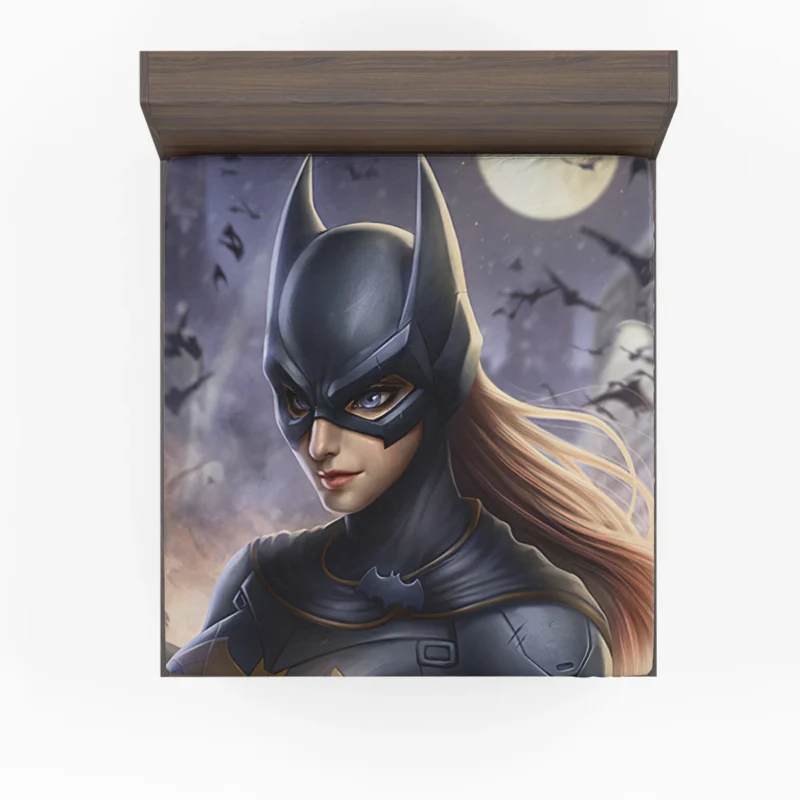 Batwoman: DC Comics Character with Brown Hair and Blue Eyes Fitted Sheet
