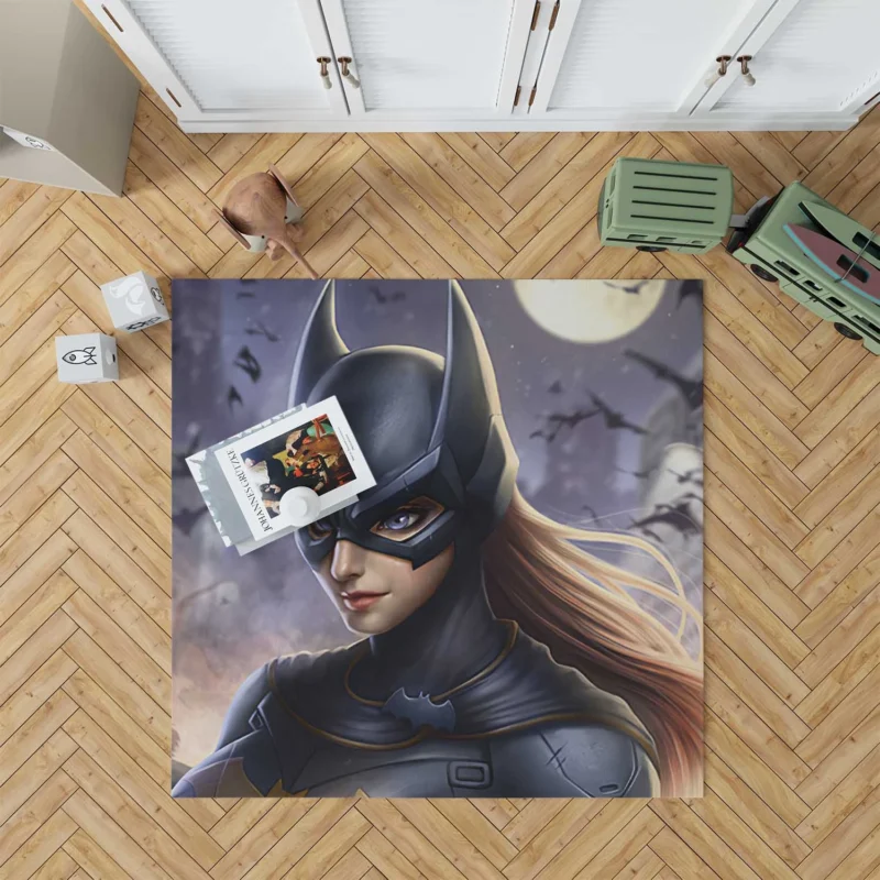 Batwoman: DC Comics Character with Brown Hair and Blue Eyes Floor Rug