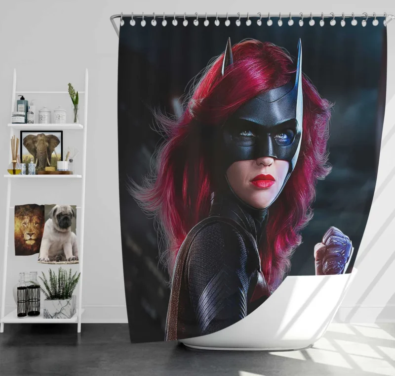 Batwoman TV Show Poster: Kate Kane Mysterious Persona Shower Curtain