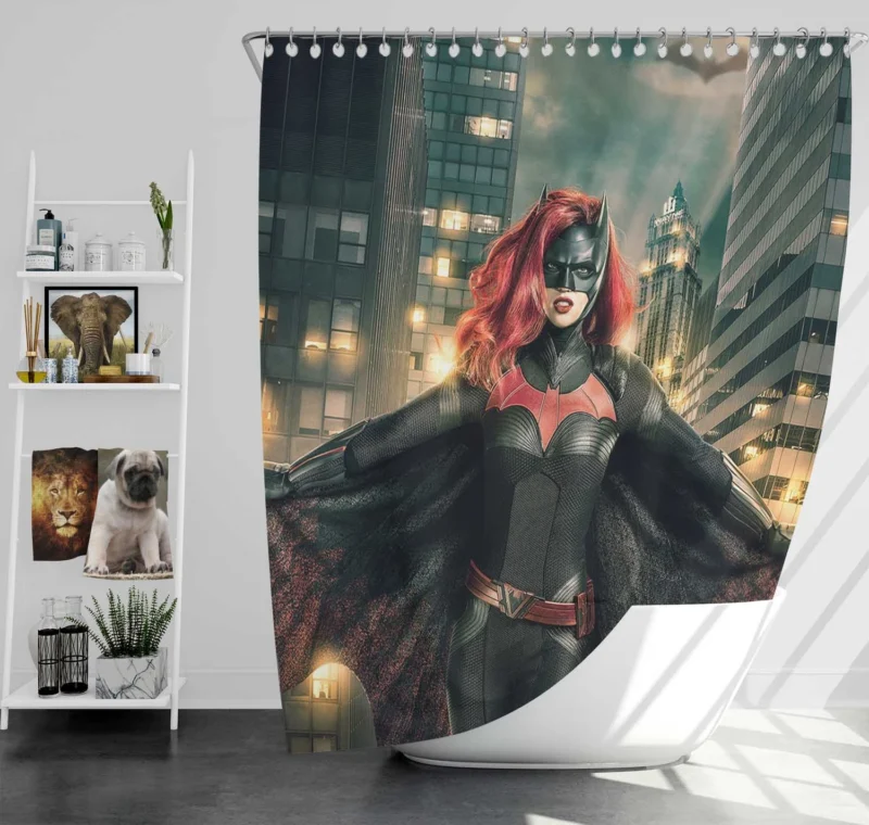 Batwoman TV Show: Ru Takes on the Cape and Cowl Shower Curtain