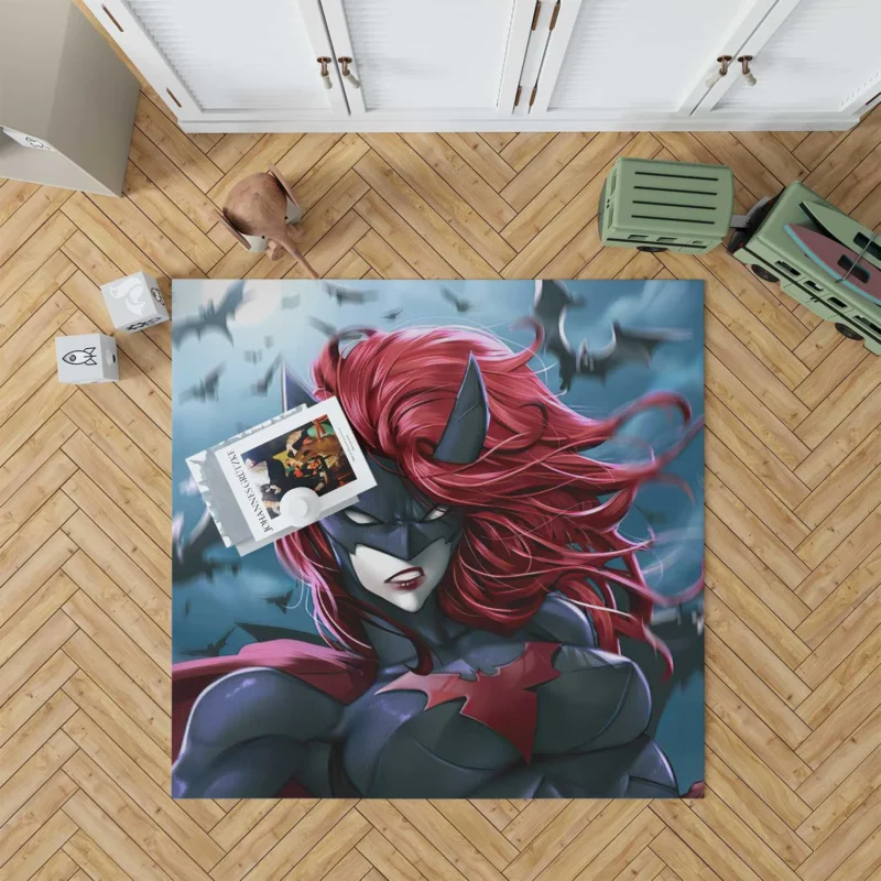 Batwoman: The Iconic Red-Haired Heroine of DC Comics Floor Rug
