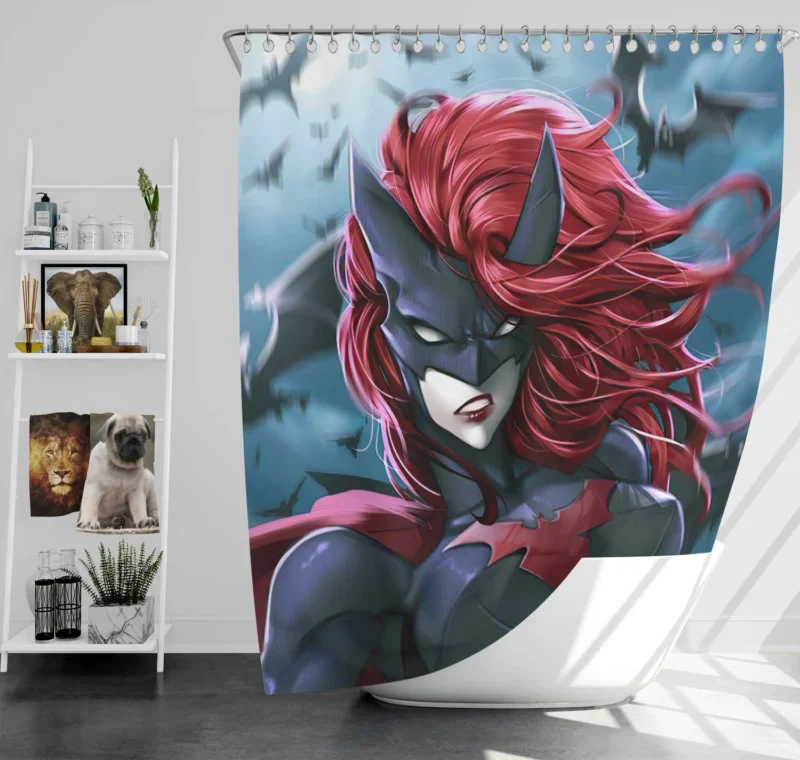 Batwoman: The Iconic Red-Haired Heroine of DC Comics Shower Curtain