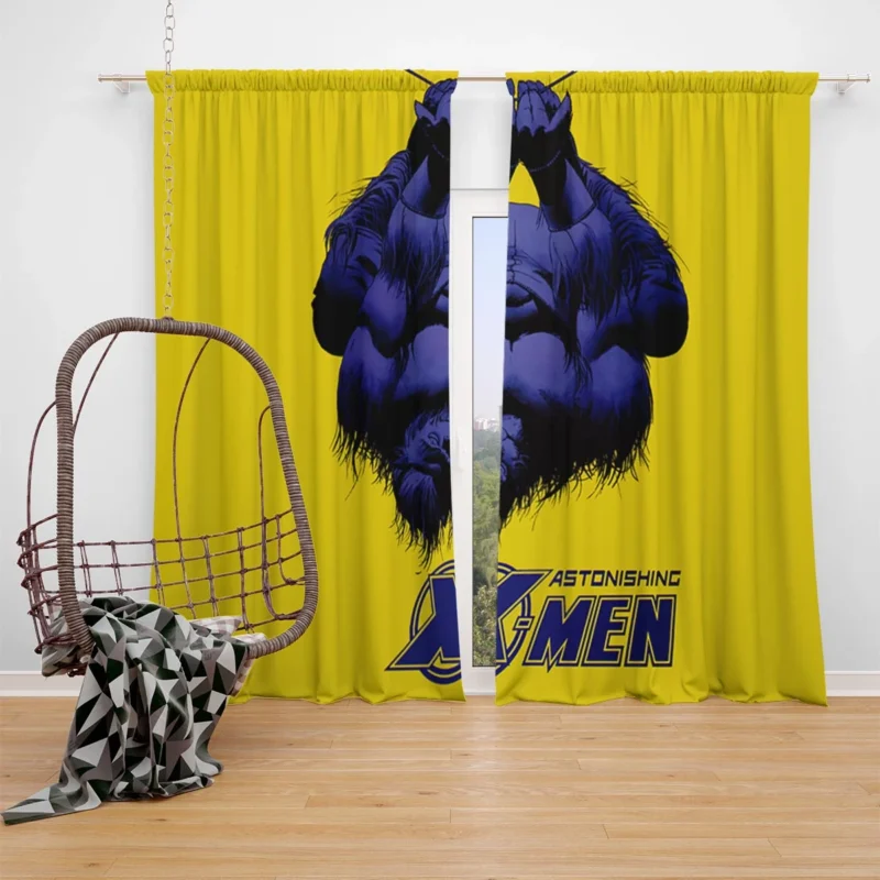 Beast: Marvel Astonishing X-Men Member Window Curtain