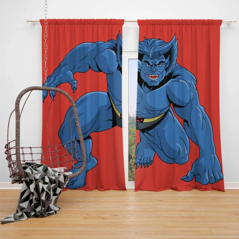 Beast Returns in X-Men 97 Animated Series Window Curtain