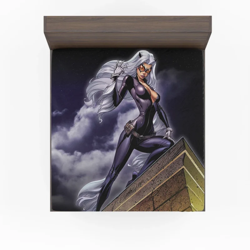 Black Cat: Marvel Mysterious Femme Fatale Fitted Sheet