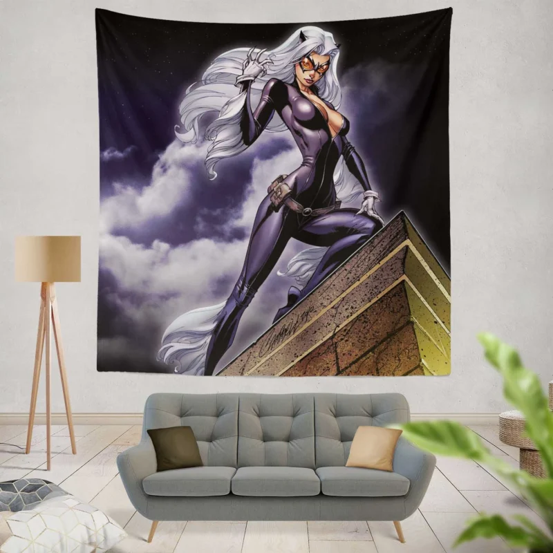 Black Cat: Marvel Mysterious Femme Fatale  Wall Tapestry