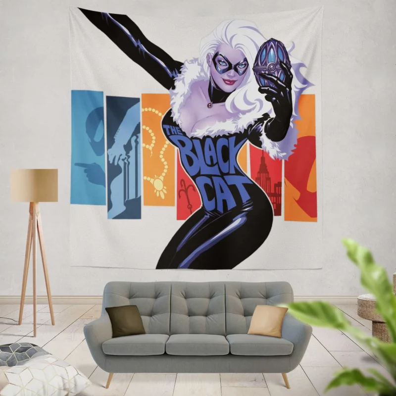 Black Cat: Marvel Slinky Superhero  Wall Tapestry