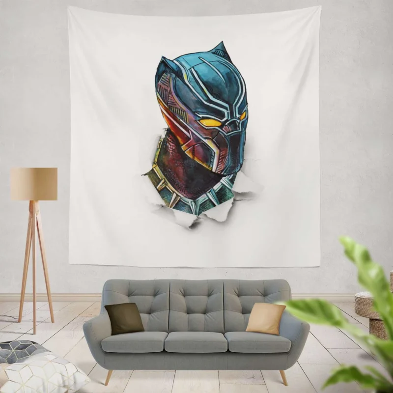 Black Panther Cinematic Artistry  Wall Tapestry