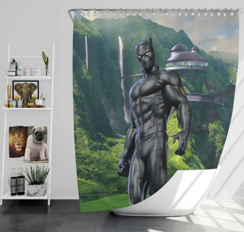 Black Panther Impact in Marvel Comics Shower Curtain