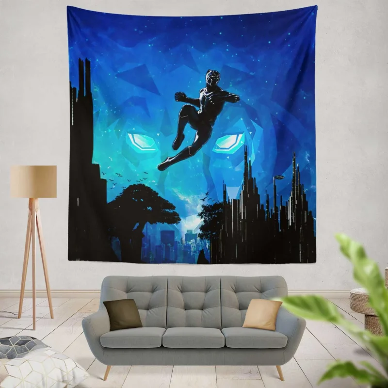 Black Panther: Marvel Artistic Tribute  Wall Tapestry