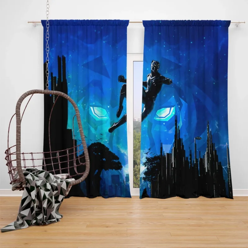 Black Panther: Marvel Artistic Tribute Window Curtain