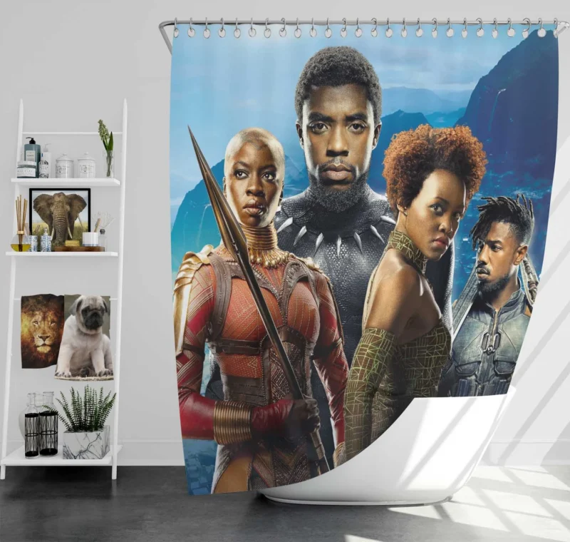 Black Panther Movie: Okoye Warrior Role Shower Curtain
