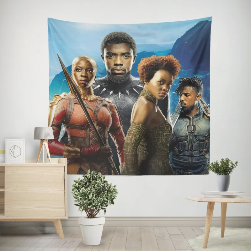 Black Panther Movie: Okoye Warrior Role  Wall Tapestry