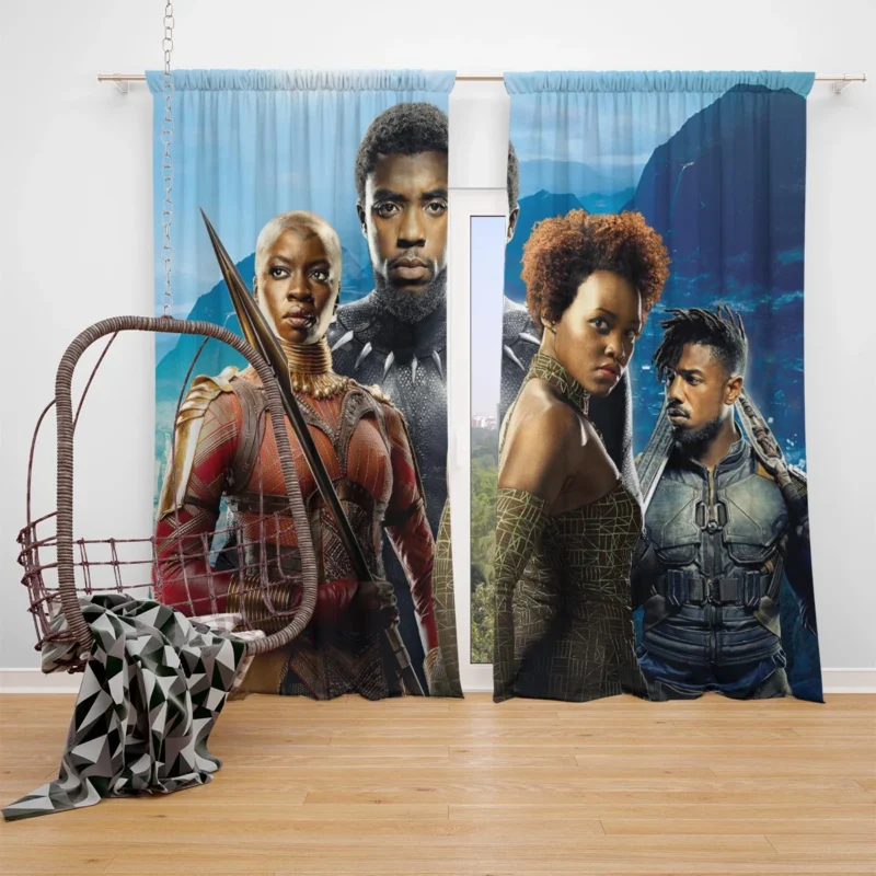 Black Panther Movie: Okoye Warrior Role Window Curtain