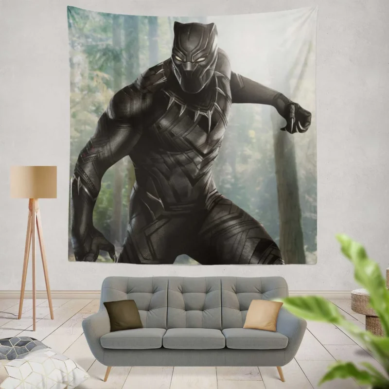 Black Panther (Movie): TChalla Triumph  Wall Tapestry