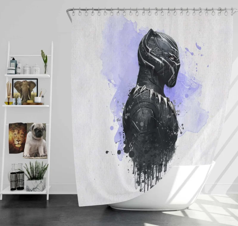 Black Panther Role in Infinity War Shower Curtain