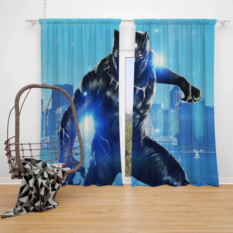 Black Panther: TChalla Marvel Journey Window Curtain