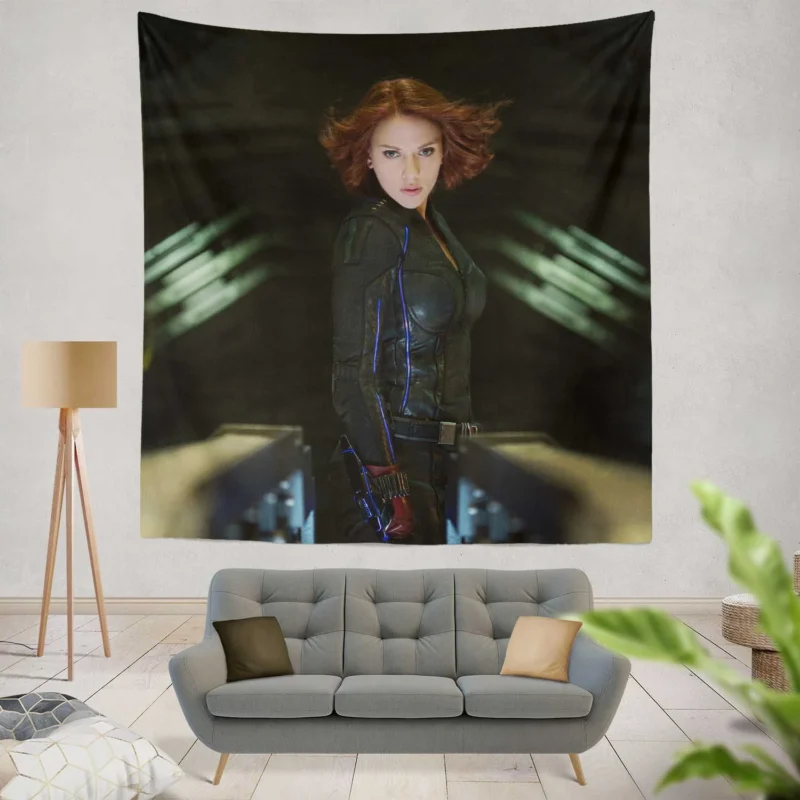Black Widow Heroic Journey in Avengers: Age of Ultron  Wall Tapestry