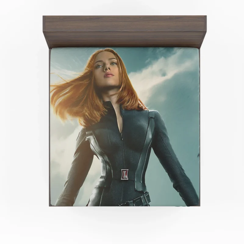 Black Widow Role in Winter Soldier Fitted Sheet