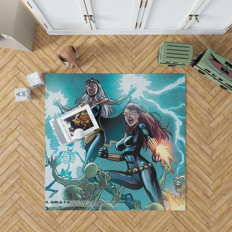Black Widow & Storm: Marvel Powerful Duo Floor Rug