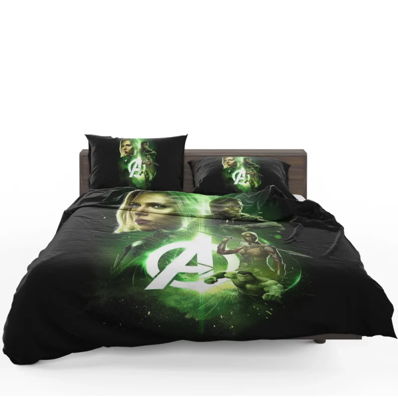 Black Widow and Black Panther in Avengers: Infinity War Bedding Set