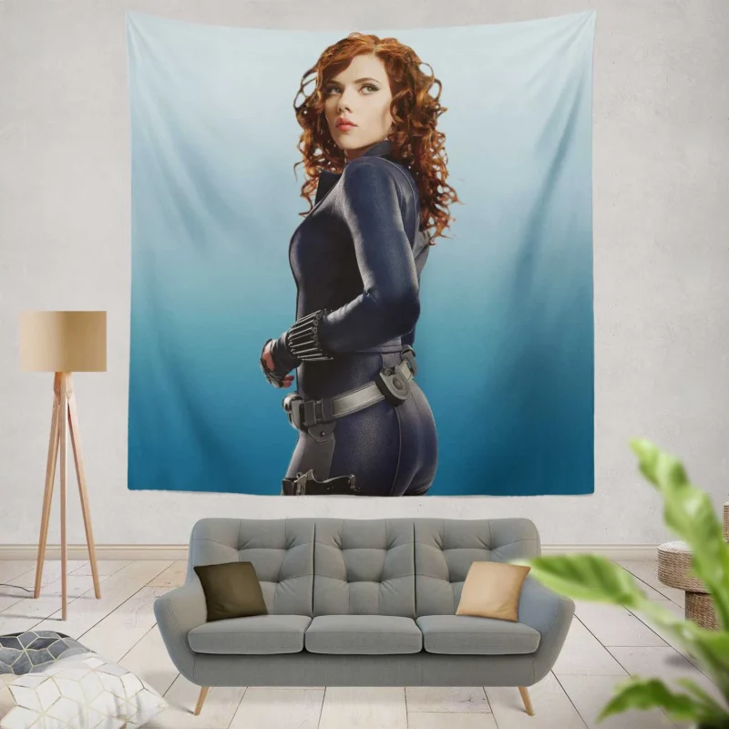 Black Widow in The Avengers: Scarlett Johansson Heroine  Wall Tapestry