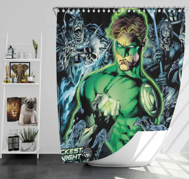 Blackest Night Wallpaper: Green Lantern Saga Shower Curtain