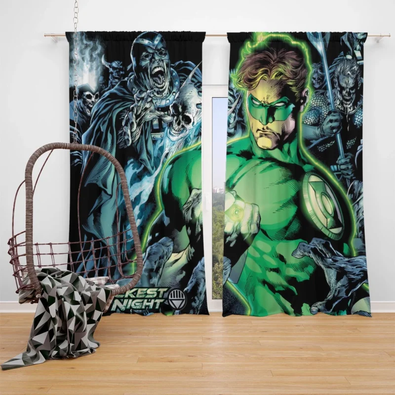 Blackest Night Wallpaper: Green Lantern Saga Window Curtain
