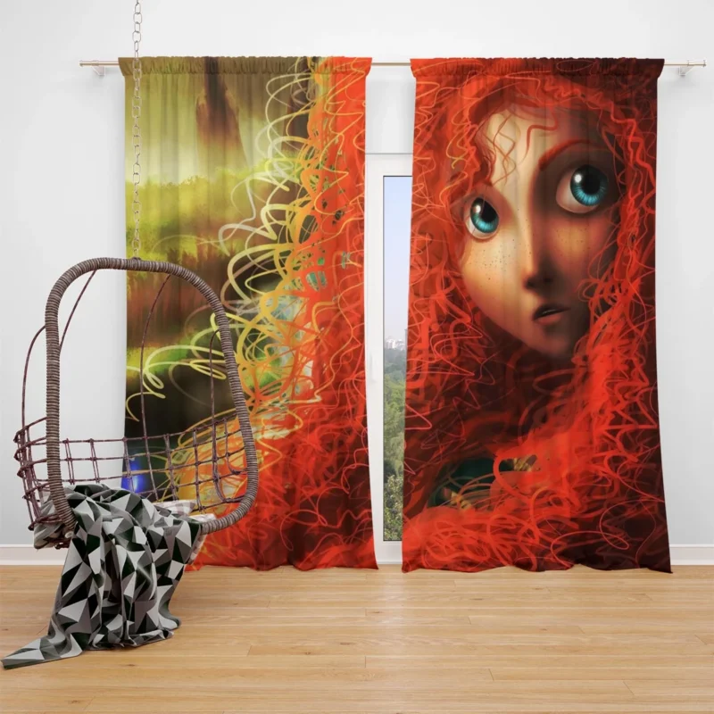 Brave: Join Merida in Her Courageous Adventure Window Curtain