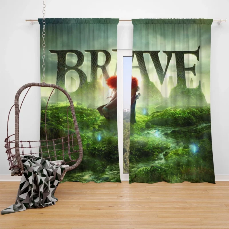 Brave (Movie): Follow Merida Inspiring Story Window Curtain