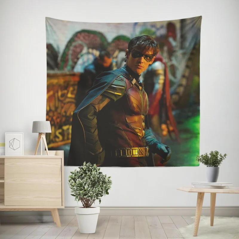 Brenton Thwaites Portrays Robin in Titans  Wall Tapestry