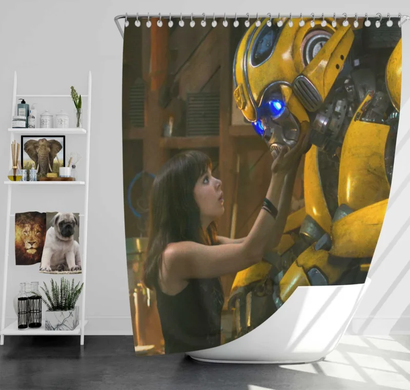 Bumblebee: Hailee Steinfeld Robot Friend Shower Curtain
