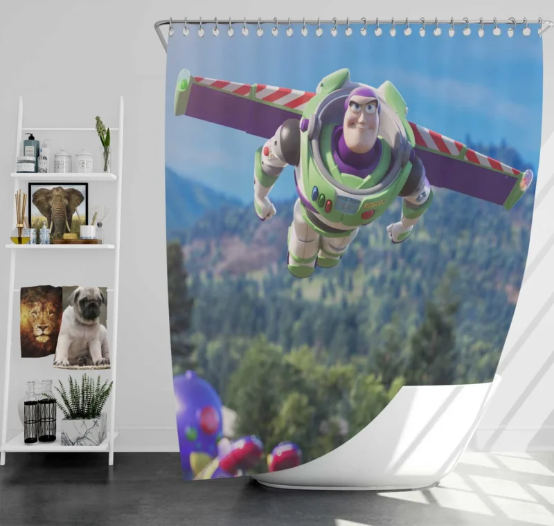 Buzz Lightyear in Toy Story 4: Cosmic Adventure Shower Curtain