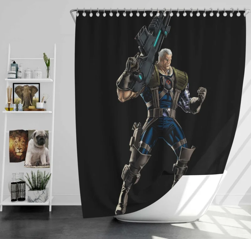 Cable (Marvel Comics): A Time-Traveling Hero Shower Curtain