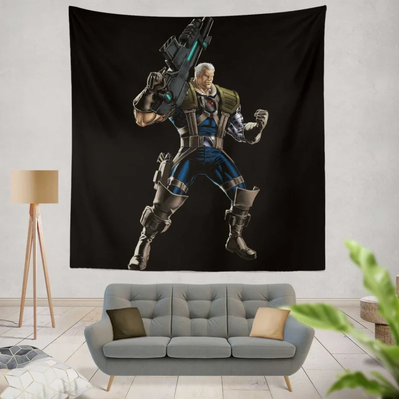 Cable (Marvel Comics): A Time-Traveling Hero  Wall Tapestry