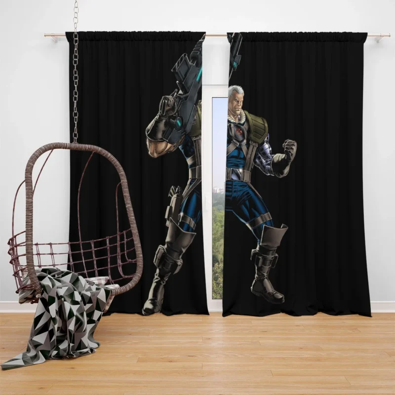 Cable (Marvel Comics): A Time-Traveling Hero Window Curtain