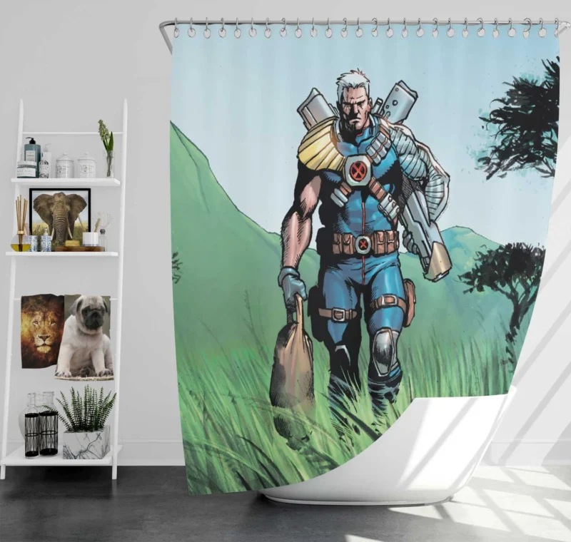 Cable (Marvel Comics): Time-Traveling Adventures Shower Curtain