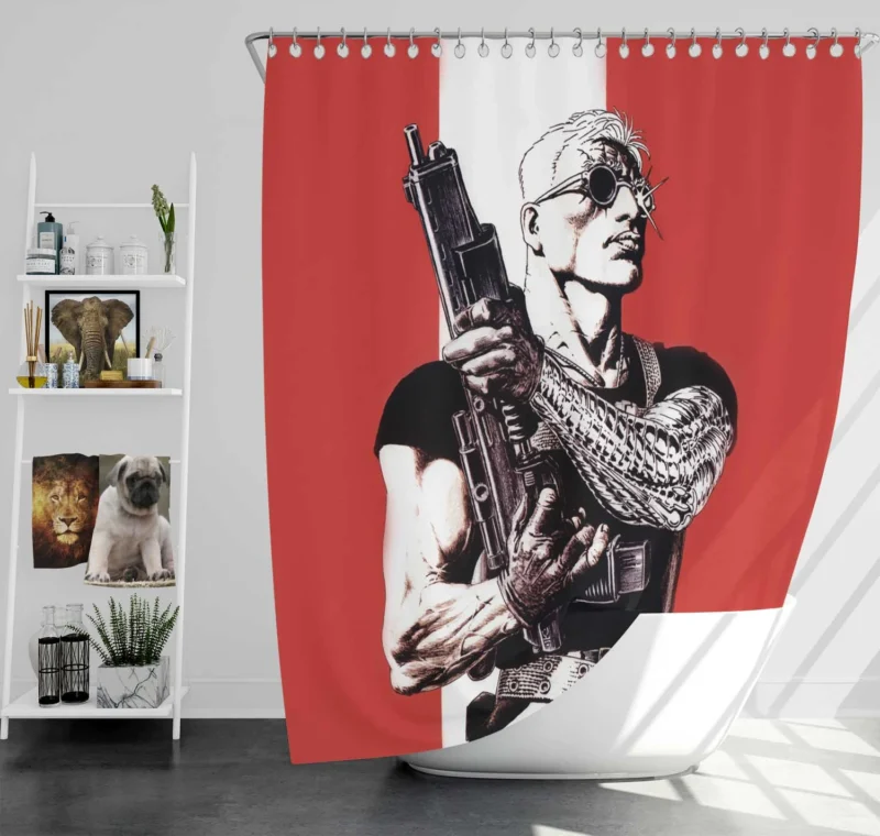 Cable: Marvel Time-Traveling Character Shower Curtain