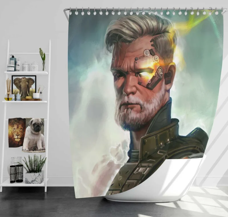 Cable: Marvel Time-Traveling Hero Shower Curtain