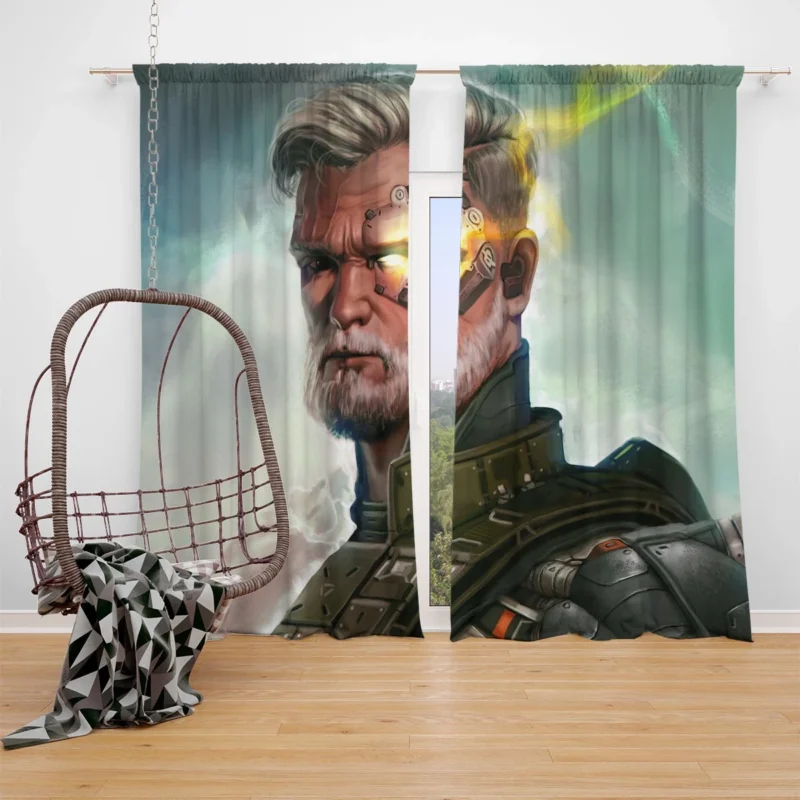 Cable: Marvel Time-Traveling Hero Window Curtain