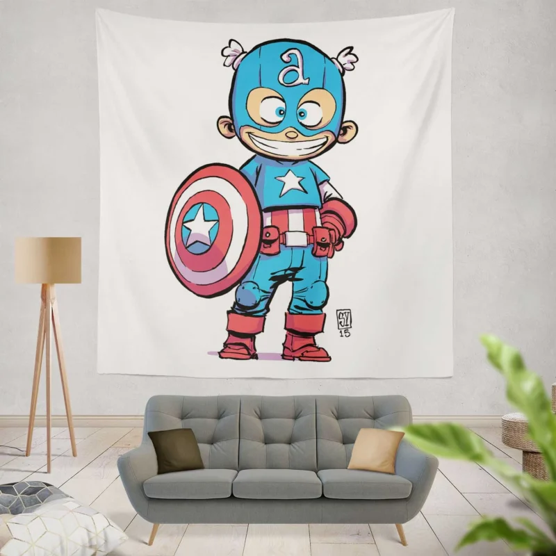 Captain America: A Heroic Marvel Character  Wall Tapestry
