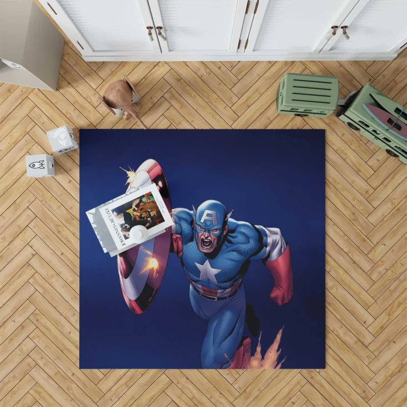 Captain America: A Marvel Comics Legend Floor Rug