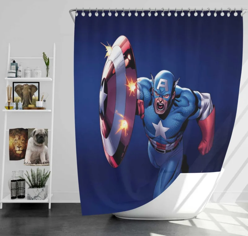 Captain America: A Marvel Comics Legend Shower Curtain