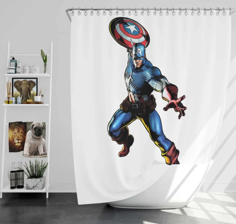 Captain America: A Symbol of Heroism Shower Curtain