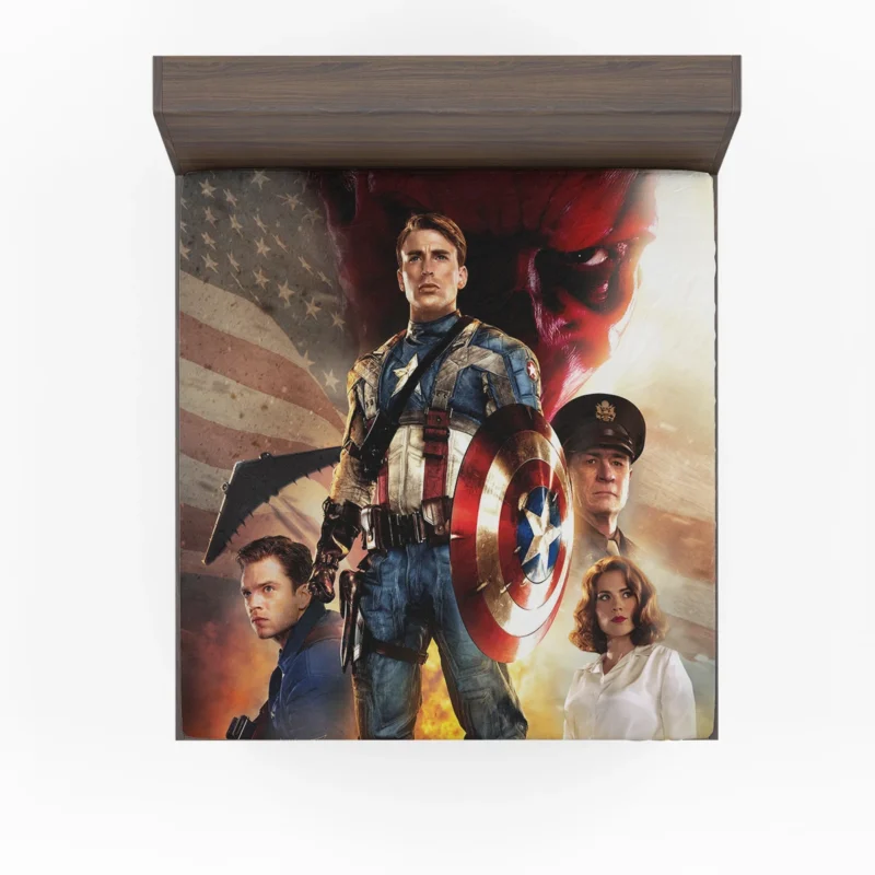 Captain America: Chris Evans and Marvel Hero Fitted Sheet