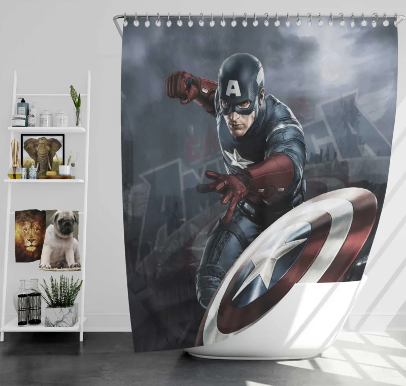 Captain America Comics: Legendary Superhero Shower Curtain